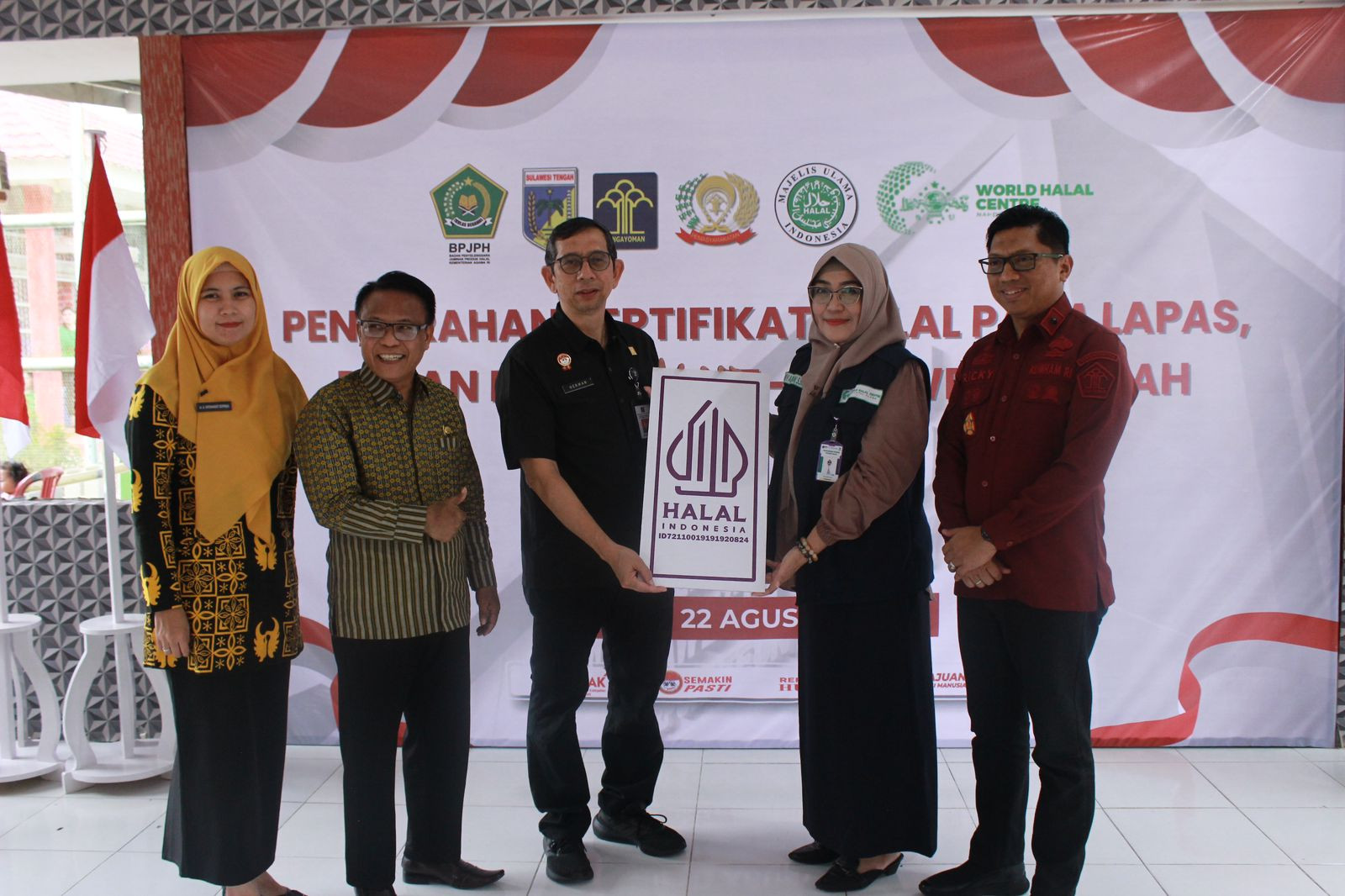 Dapur Lapas, Rutan dan LPKA Wilayah Sulawesi Tegah Tersertifikasi Halal