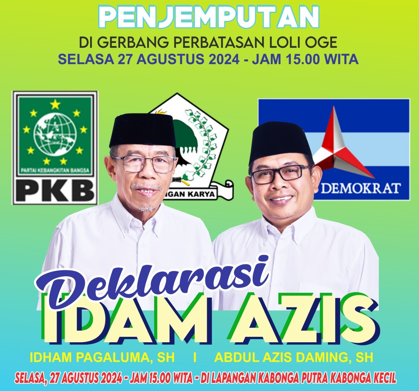 Idaman Siap Deklarasi, Didukung Tiga Parpol