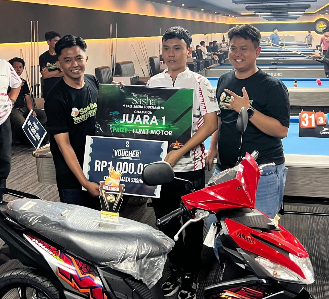 Turnamen Biliar 9 Ball Sasha HC 3 & 4 Sukses Digelar