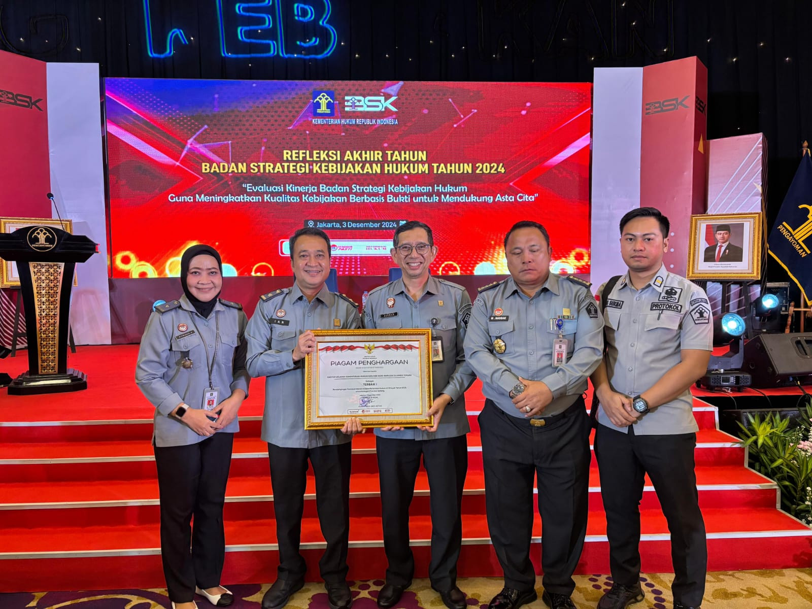 Lagi, Kemenkumham Sulteng Raih Penghargaan Nasional Tahun 2024