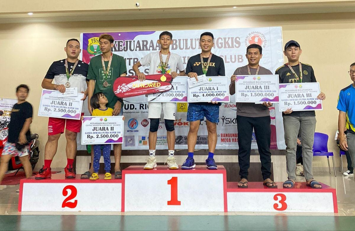 Ini Daftar Juara Bulutangkis Central Badminton 2024
