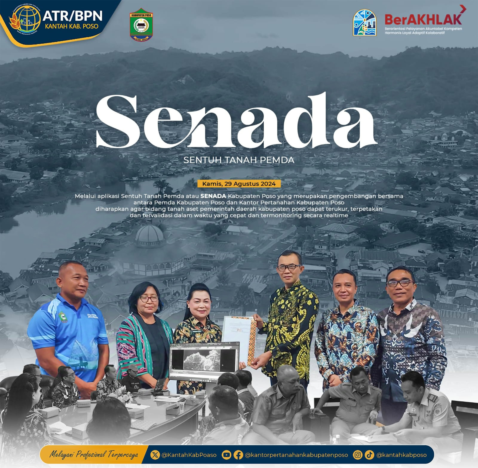 BPN Poso-Pemkab Poso Bersinergi Percepatan Sertifikasi Tanah Aset Daerah