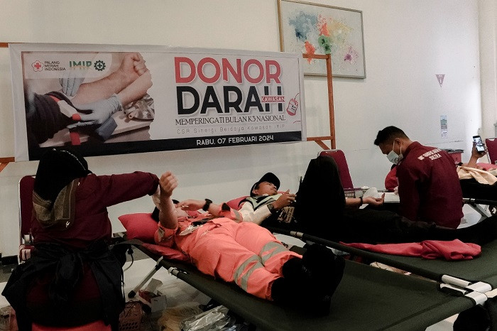 Gelar Aksi Donor Darah Bulan K3, IMIP Target 350 Kantong Bakal Terpenuhi