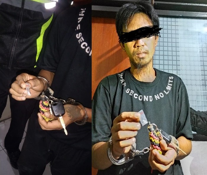 Personel Satlantas Poresta Palu, Amankan Seorang Pria Pemilik Sabu-sabu