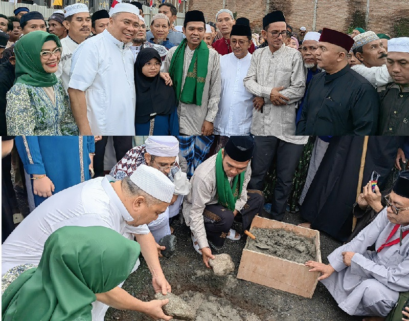 UAS Sampaikan Tauziyah dan Resmikan Dimulainya Pembangunan Masjid di Rumah Ahmad Ali