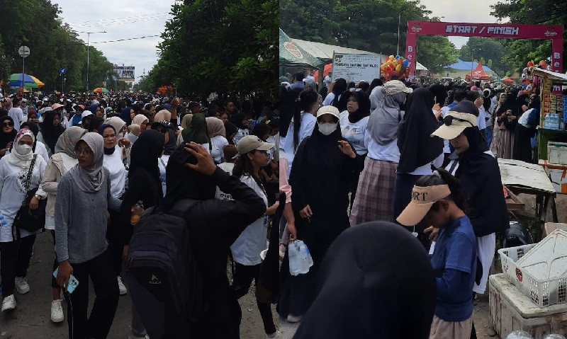 Seratusan Ribu Kaum Hawa Ikut Jalan Santai Perempuan BerAmal
