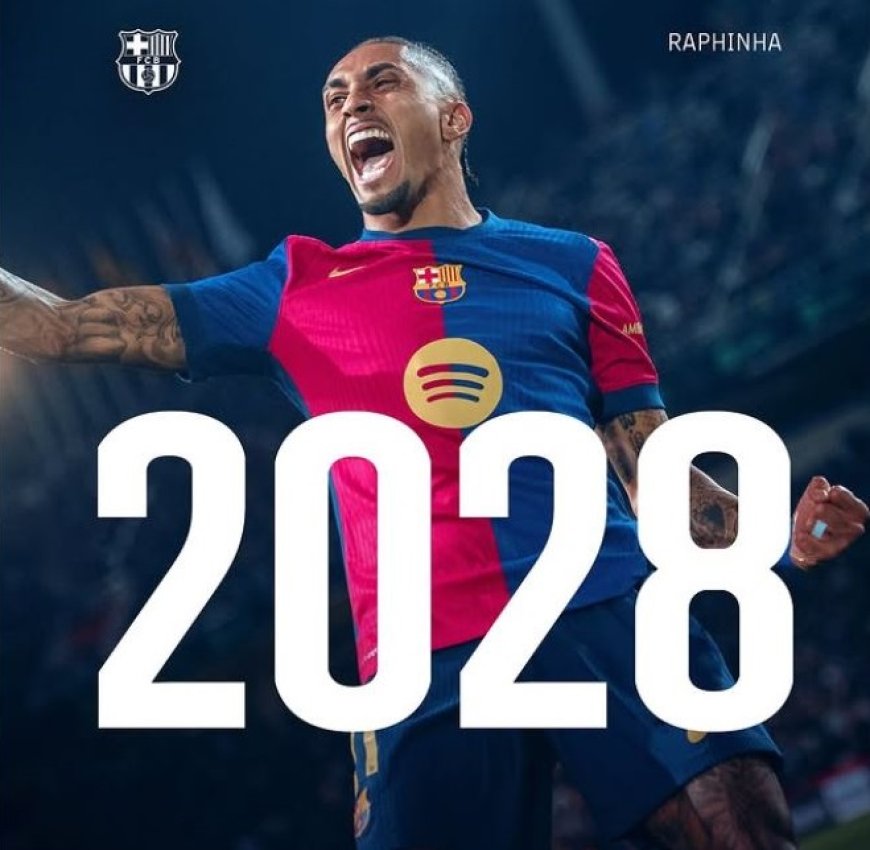 Barcelona Resmi Perpanjangan Kontrak Raphinha hingga 2028