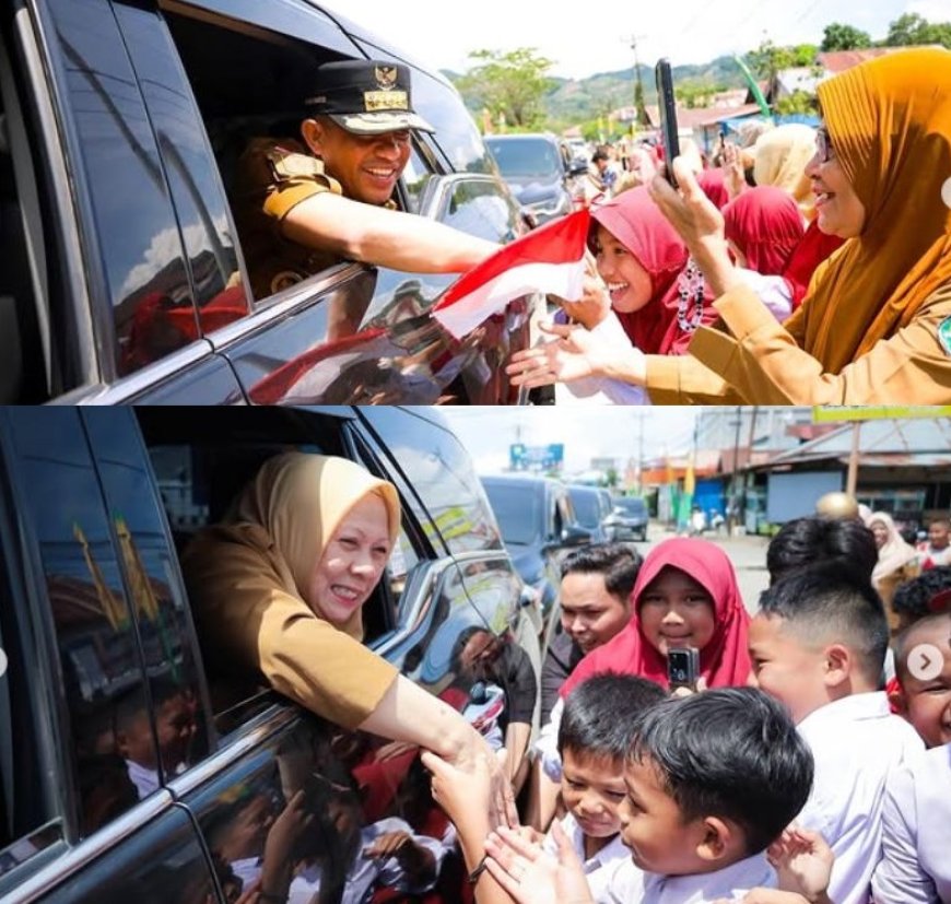 Begini Komentar Anwar Hafid saat Disambut Hangat Siswa dan Guru di Buol
