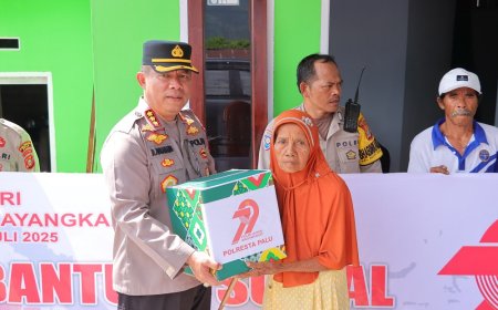 Bantuan Sosial Polresta Palu Sentuh Hati Warga Duyu dan Poboya