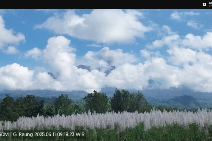 Gunung Raung Kembali Erupsi dengan Tinggi Letusan 750 Meter
