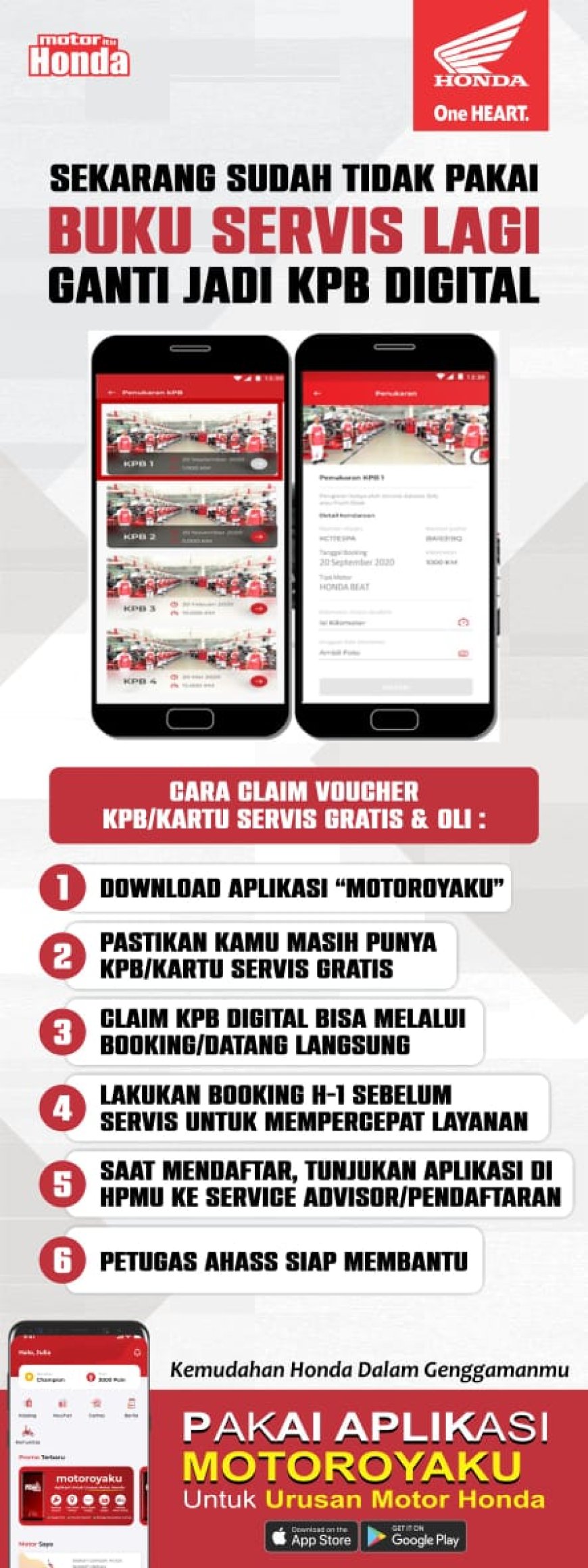 Motoroyaku Permudah Servis dan Akses Promo Konsumen Honda Sulteng