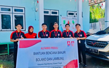 Alfamidi Bantu Korban Banjir di Bolano Lambunu