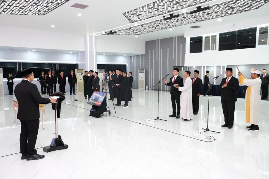 Lantik 79 Pejabat Struktural, Menteri Nusron Tekankan Semangat Nationwide dan Sistem Meritokrasi