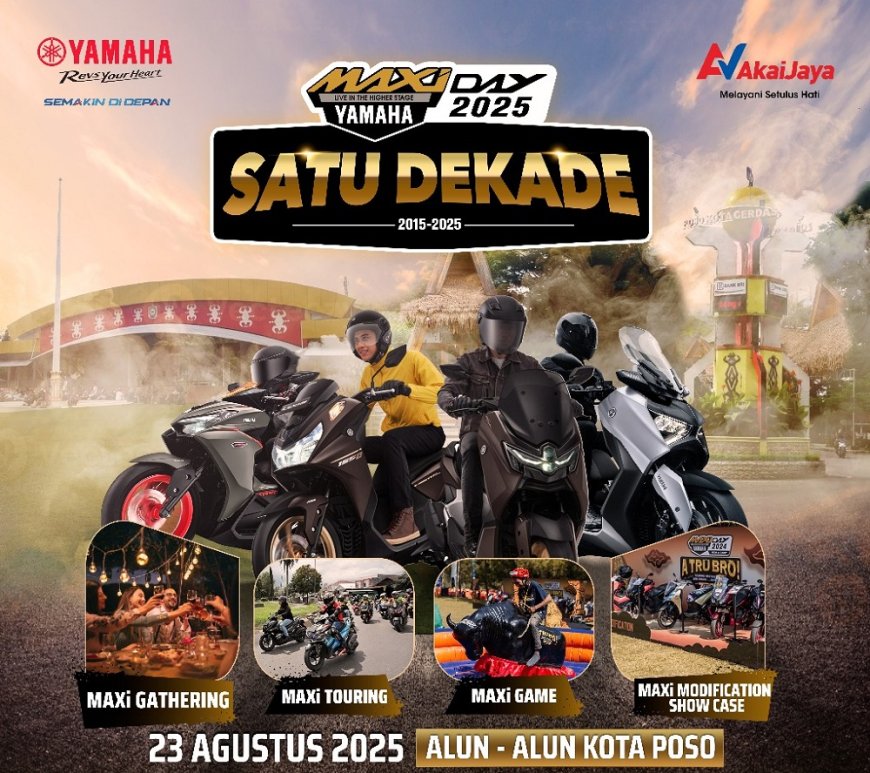 Satu Dekade Yamaha MAXI Day: Meriahkan Alun-Alun Kota Poso