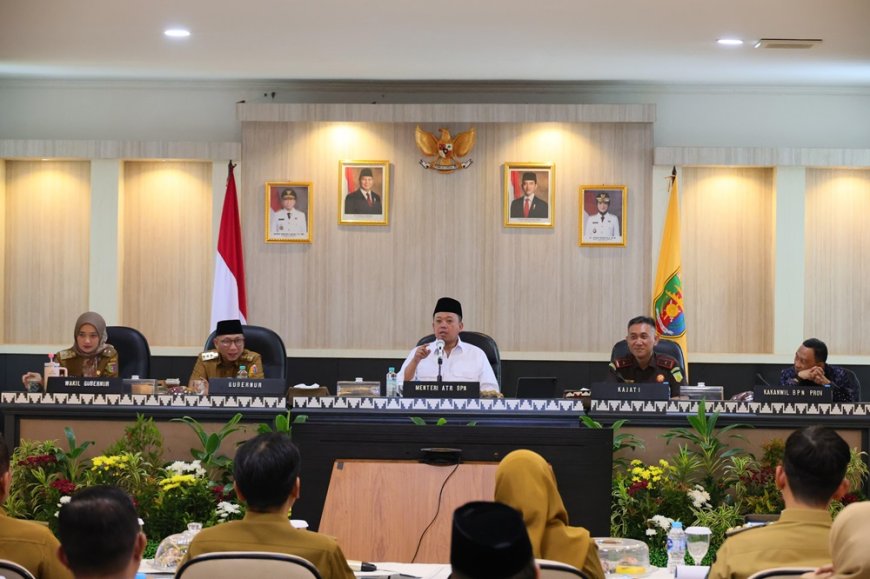 Rakor Bersama Kepala Daerah se-Lampung, Menteri Nusron Dorong Pemda Bebaskan BPHTB bagi Warga Kurang Mampu