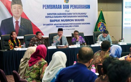 Pembinaan di BPN Malut, Menteri Nusron: Tugas Saya Memberikan Kepastian dan Harapan