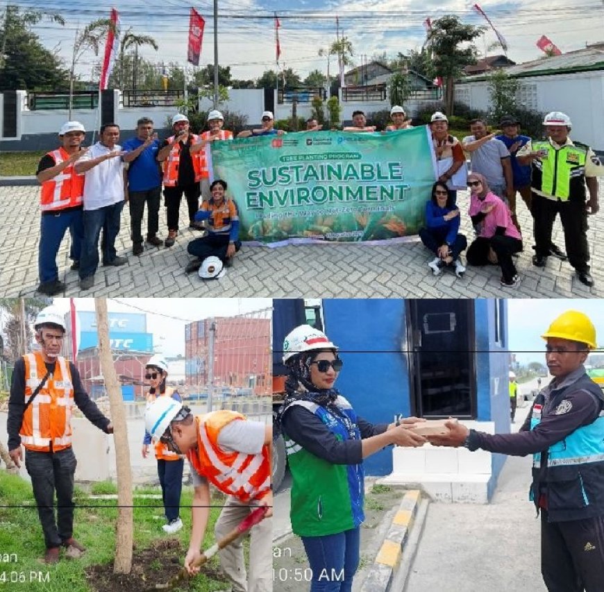 PT Pelindo TPK Pantoloan Kembali Salurkan Jumat Berkah dan Penanaman Pohon Serentak