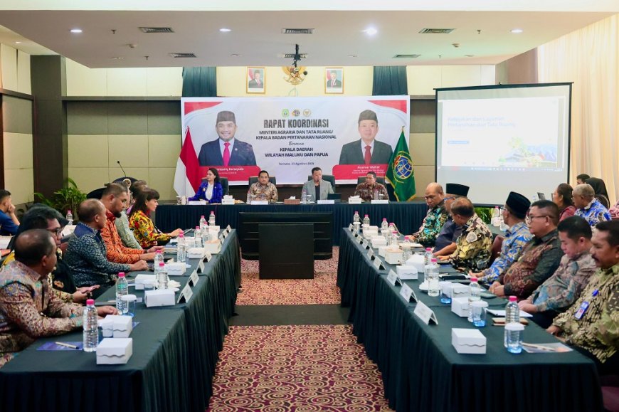 Rakor di Malut, Menteri Nusron Tekankan Pentingnya Dukungan Pemda dalam Pembuatan Sertipikat Tanah