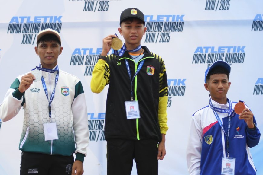 Popda Sulteng 2025: Ariel Armando Persembahkan Emas Pertama untuk Morut di Nomor 5.000 M
