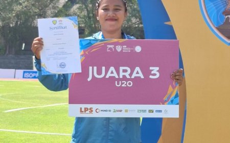 Kejurnas Atletik 2025: Nadia Tambah Medali  Perunggu untuk Sulteng