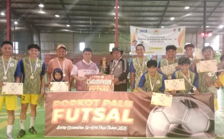 Tatanga Juara Futsal Porkot Palu VI, Arthur Jadi Top Skor