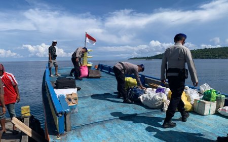 Demi Keselamatan, Polairud Polres Touna Awasi Ketat Kapal Penumpang