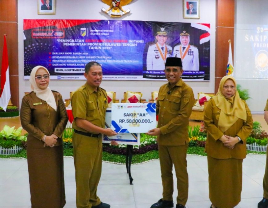 Brida Sulteng Raih Predikat AA di SAKIP Award 2025