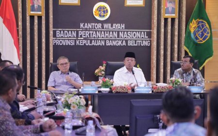 Beri Arahan Jajaran di Kepulauan Bangka Belitung, Menteri Nusron: Tugas Kita Memastikan Tanah Rakyat Aman