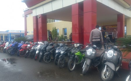 Polres Morowali Sita 36 Motor Curian, Silakan Cek Mungkin Milik Anda