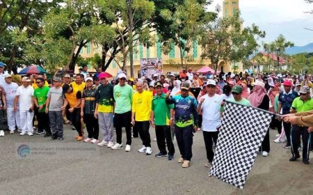 Sambut HUT ke-26 Kabupaten Buol, Ribuan Warga  Ikuti Jalan Santai