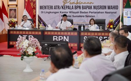 Pembinaan di BPN Sumsel, Menteri Nusron Tekankan Layanan Pertanahan yang Adaptif bagi Generasi Muda