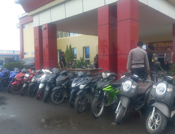 Polres Morowali Sita 36 Motor Curian, Silakan Cek Mungkin Milik Anda