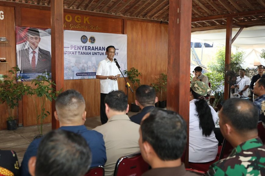 Sri Sultan Apresiasi Penyerahan Sertipikat Tanah untuk Masyarakat Gunungkidul