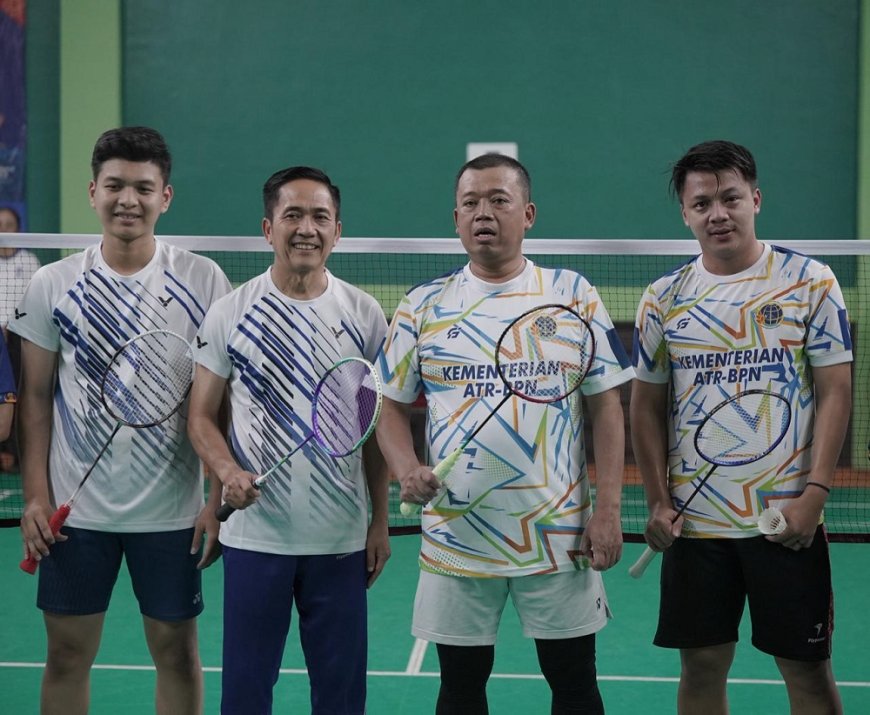 Menteri Nusron dan Wali Kota Palembang Tunjukkan Semangat Sportivitas di PORNAS KORPRI XVII