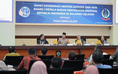 Percepat Penyelesaian Persoalan Tanah dan Ruang, Menteri Nusron Adakan Rakor dengan Kepala Daerah Se-Sulsel