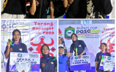 KCST Sulteng Juara Umum di National  Open Tournament Bupati Cup Poso 2025