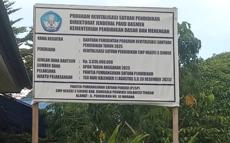 Proyek Revitalisasi SMP 3 Sindue Disoal, Diduga Syarat Nepotisme dan Monopoli