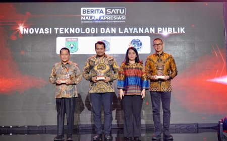 Kementerian ATR/BPN Raih Apresiasi BeritaSatu 2025 Kategori Inovasi Teknologi dan Layanan Publik