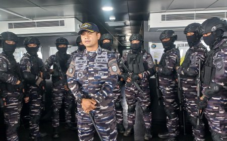 TNI AL Simulasi Penegakan Hukum di Laut Morowali