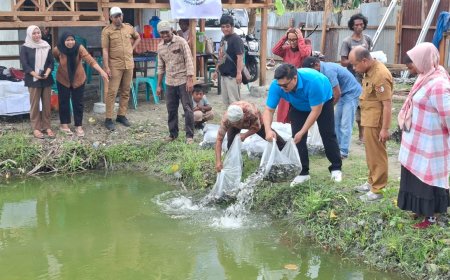 Tebar 14.000 Bibit Nila, APINDO Sulteng-Pemdes Kaleke Dukung Ketahanan Pangan