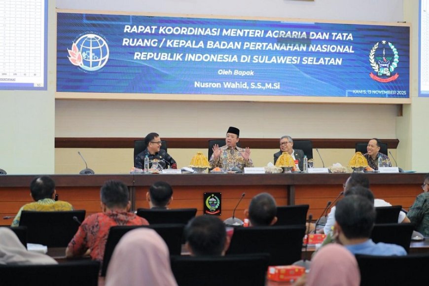 Percepat Penyelesaian Persoalan Tanah dan Ruang, Menteri Nusron Adakan Rakor dengan Kepala Daerah Se-Sulsel