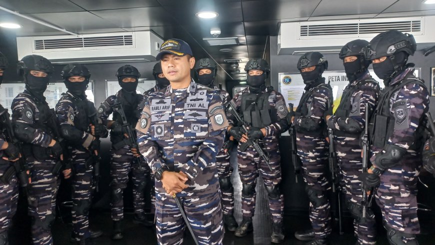 TNI AL Simulasi Penegakan Hukum di Laut Morowali