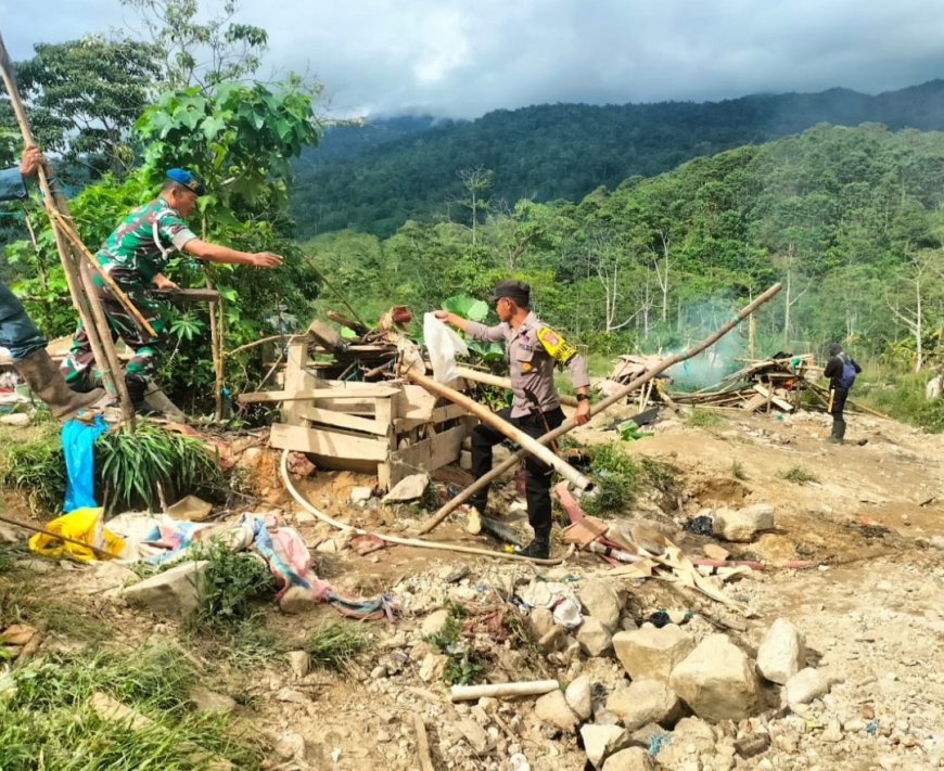Aparat Gabungan Tertibkan PETI di Kawasan TNLL