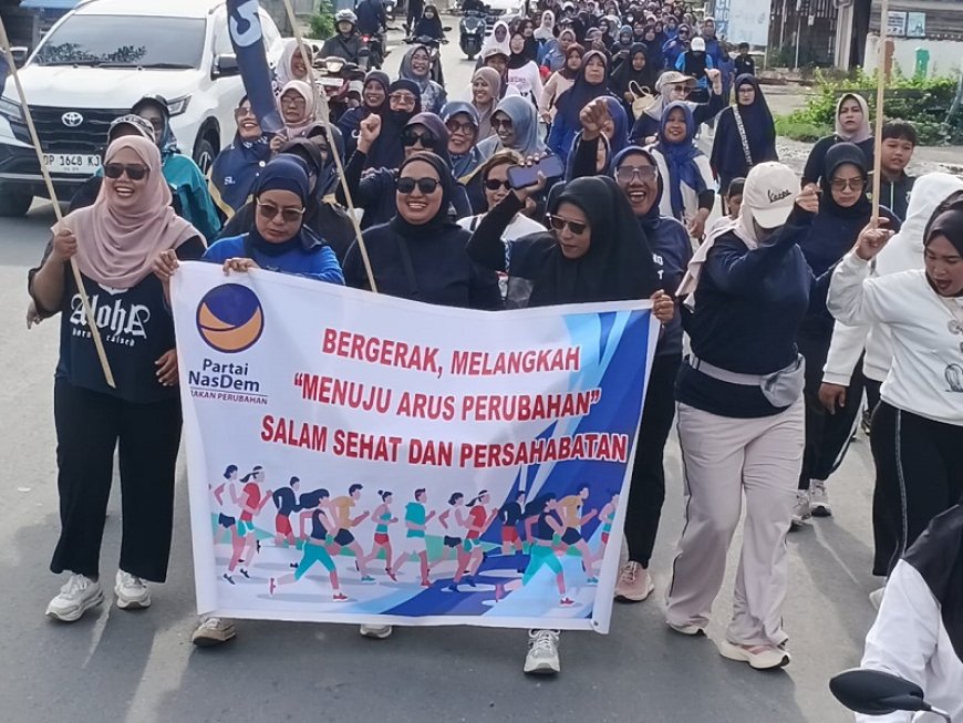 Perempuan Meriahkan Jalan Santai Partai NasDem Sigi, Begini Pesan NSL