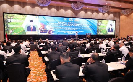 Buka Rakor Pencegahan dan Penyelesaian Tindak Pidana Pertanahan, Menteri Nusron Ajak APH Pererat Kolaborasi Berantas Mafia Tanah