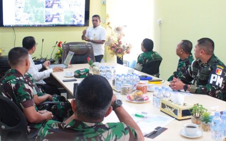 Kantor Pertanahan Kota Palu Rakor Pensertipikatan Lahan Pembangunan KODAM XXIII/Palaka Wira
