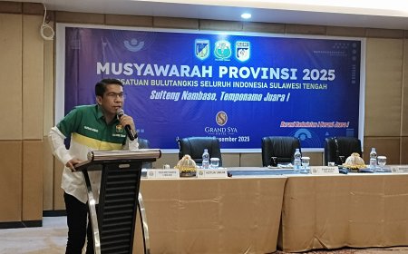 Gufran Ahmad Kembali Pimpin PBSI Sulawesi Tengah Periode 2025–2029