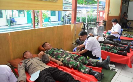 Korem 132/Tadulako Donor Darah Peringati Hari Juang TNI AD