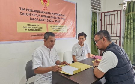 Reynold Kasrudin Resmi Mendaftar sebagai Calon Ketua Umum KONI Palu 2025–2029