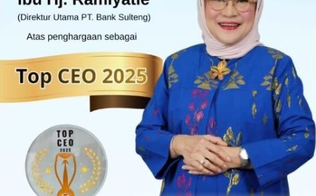 Dirut Bank Sulteng Raih Penghargaan Top CEO 2025